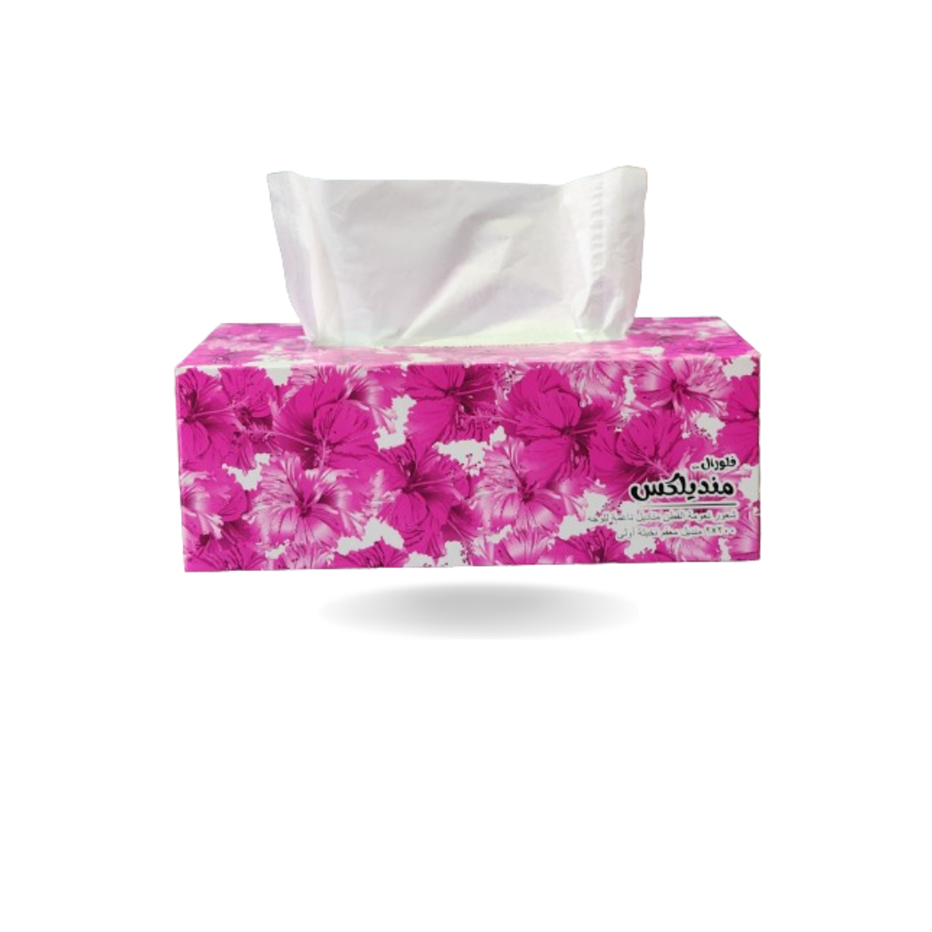 Facial Tissue Mandeelex Floral Japanese 1920 2ply200Sh/Pkt 5Pkt/shrink film & Handle 30Pkt/PP 
