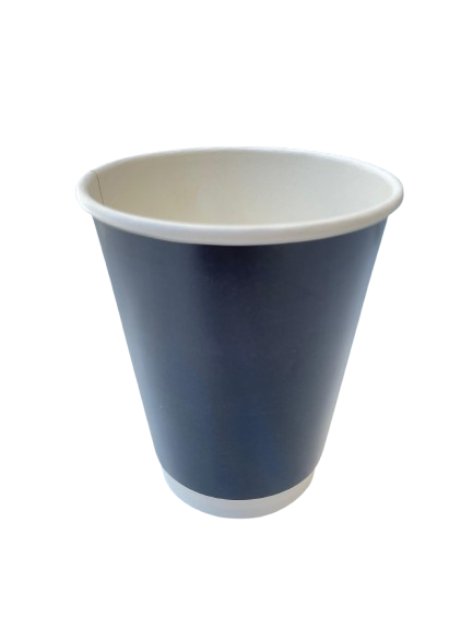 Ripple Black Paper Cup 8oz  25Pc/Pkt 20Pkt/Ctn 