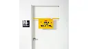 English Only "Closed For Cleaning" Hanging Doorway Safety Sign Yellow