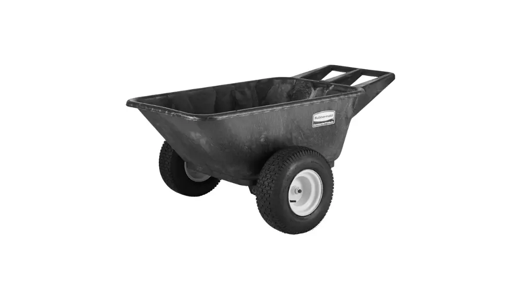 Heavy Duty Big Wheel Cart 8.75 Cubic Foot Assembled Black