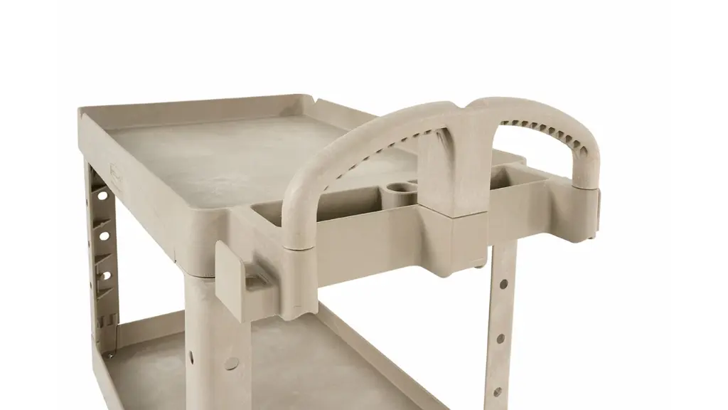 Heavy Duty Utility Cart 2 Shelf 24x36 Beige