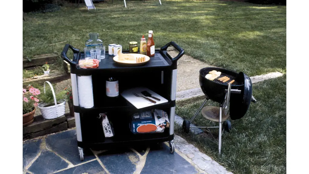 Utility Cart With Enclosed End Panels On 3 Sides Black