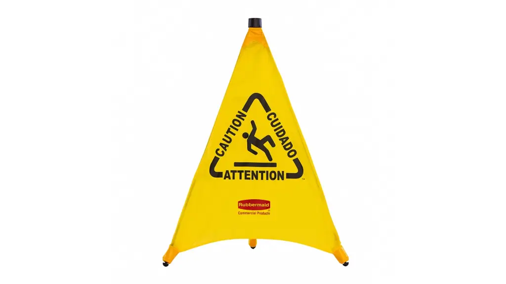 Multilingual "Wet Floor" Pop Up Floor Cone 30" Yellow 