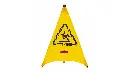 Multilingual "Wet Floor" Pop Up Floor Cone 30" Yellow 