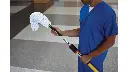 Executive Series Hygen Quick Connect Flexi wand with Microfiber Dusting Sleeve White