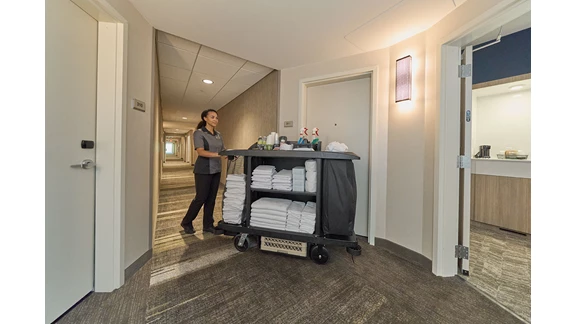 Executive Full Size Housekeeping Cart Traditional Black 