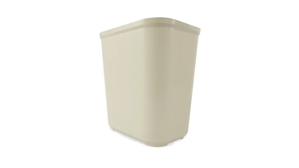 Fire Resistant Wastebasket 28 Qt/27L Beige