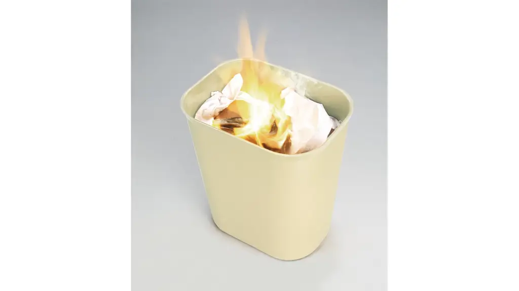 Fire Resistant Wastebasket 28 Qt/27L Beige