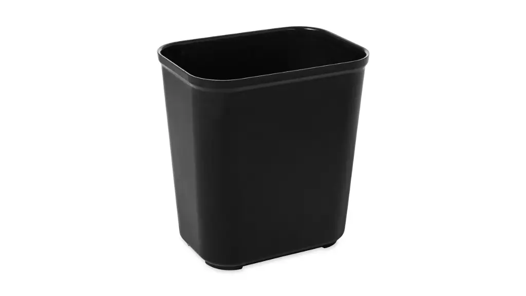 Fire Resistant Wastebasket 28 Qt/27L Black