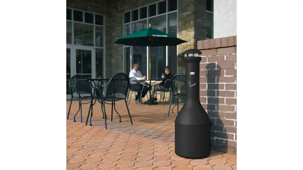 Infinity Black Traditional Free Standing Cigarette Receptacle