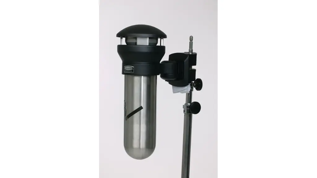 Infinity Wall Mount Smoking Receptacle Stainless Steel With Black Top