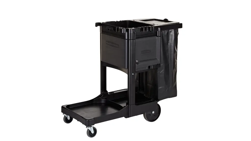 Janitorial Cleaning Cart Traditional Black