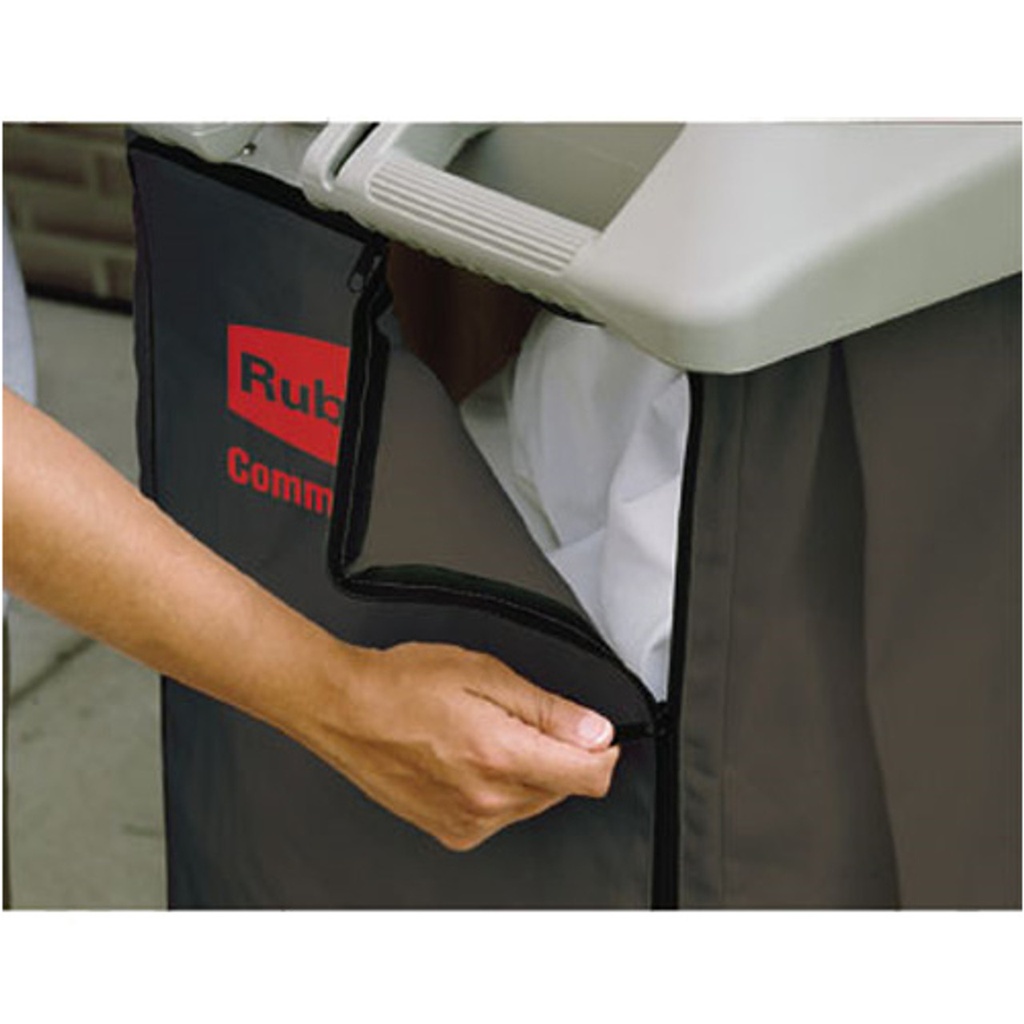 Janitorial Cleaning Cart Vinyl Bag Traditional 24 Gal Brown