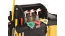 Janitorial Cleaning Cart With Doors And Hood High Security Black