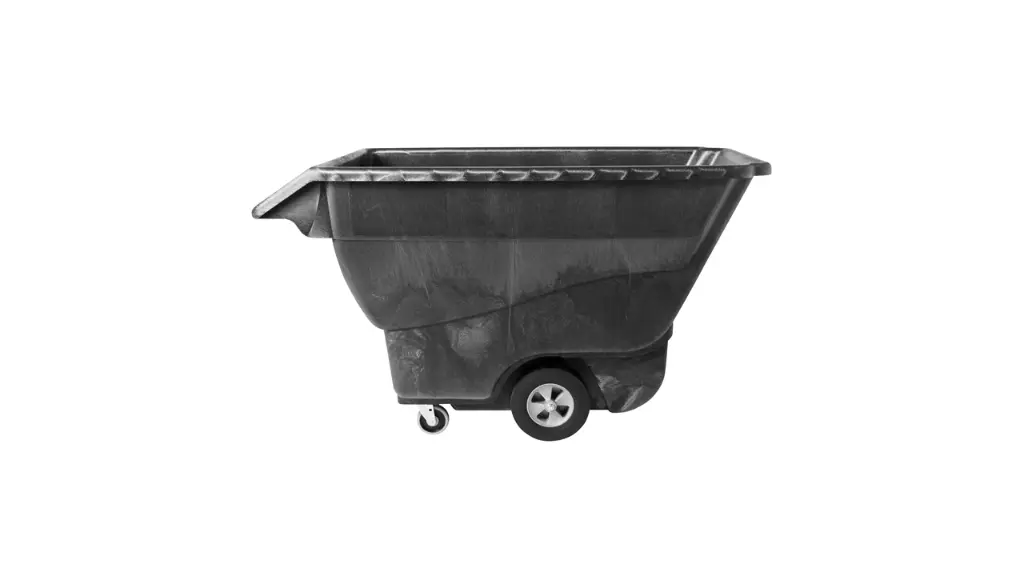 Structural Foam Tilt Truck Standard Duty 1 Cubic Yard 1250Lbs Black