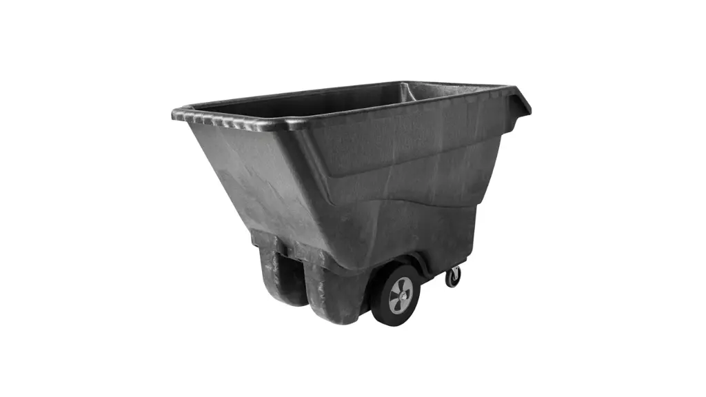 Structural Foam Tilt Truck Standard Duty 1 Cubic Yard 1250Lbs Black