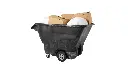 Structural Foam Tilt Truck Standard Duty 1 Cubic Yard 1250Lbs Black