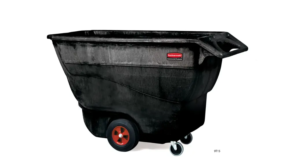 Structural Foam Tilt Truck Standard Duty 1 Cubic Yard 1250Lbs Black