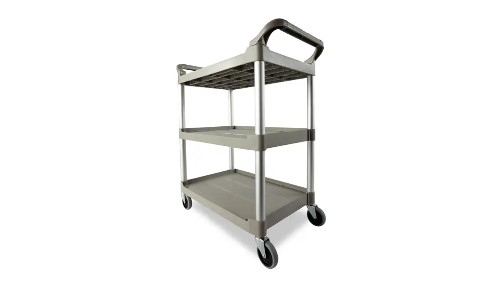 Service Utility Cart With 4"Swivel Casters 200Lbs Capacity Patinum