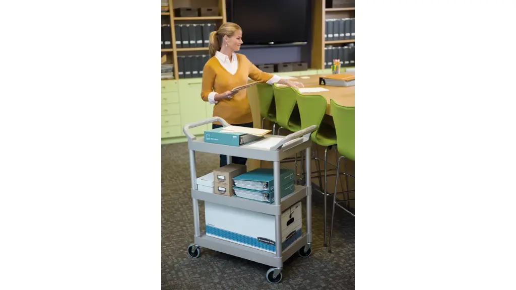 Service Utility Cart With 4"Swivel Casters 200Lbs Capacity Patinum