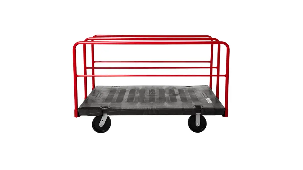 Sheet And Panel Truck 30"X60" With 8" Polyolefin Casters Black