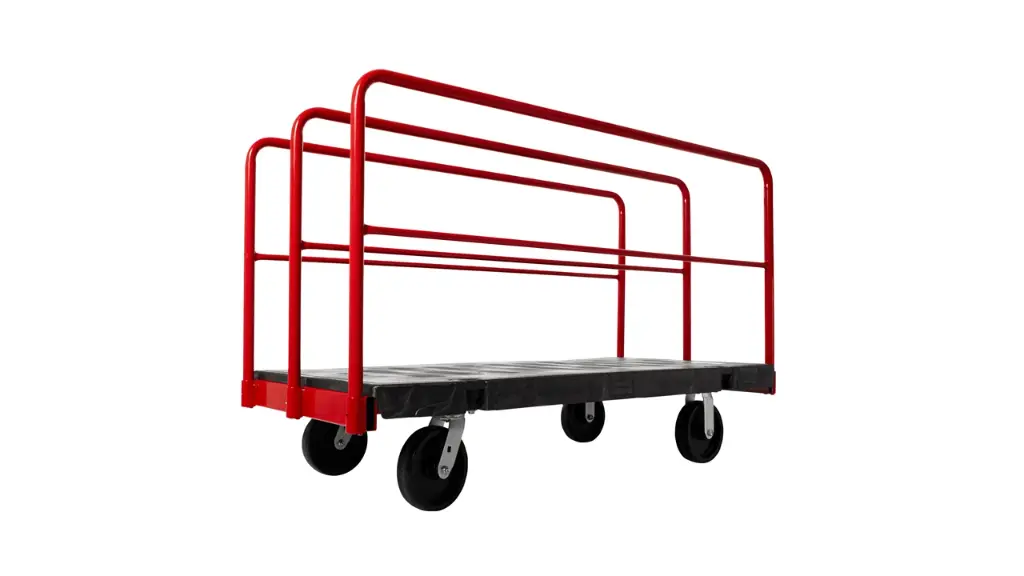 Sheet And Panel Truck 30"X60" With 8" Polyolefin Casters Black