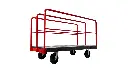 Sheet And Panel Truck 30"X60" With 8" Polyolefin Casters Black