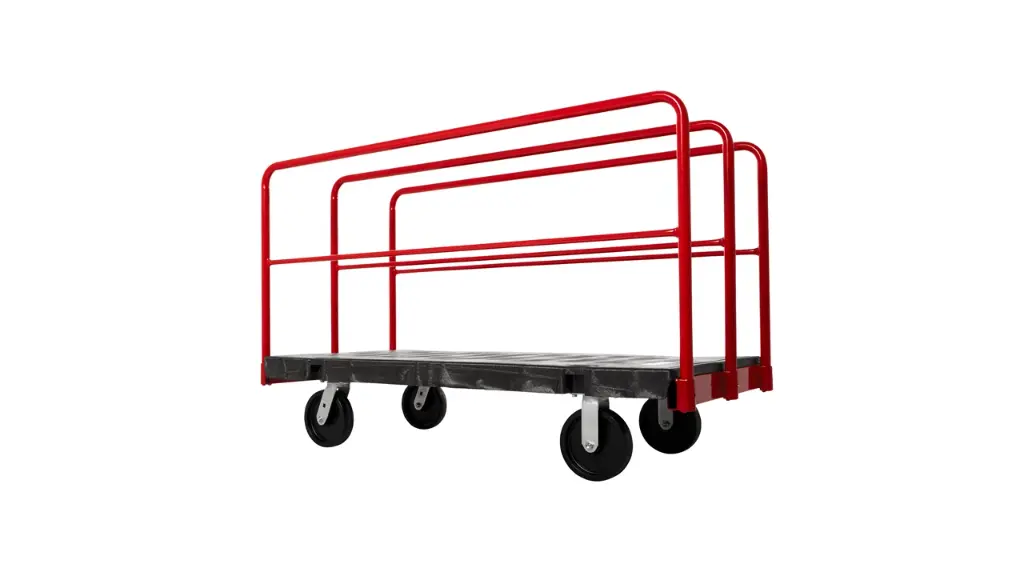 Sheet And Panel Truck 30"X60" With 8" Polyolefin Casters Black