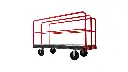 Sheet And Panel Truck 30"X60" With 8" Polyolefin Casters Black