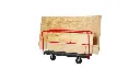 Sheet And Panel Truck 30"X60" With 8" Polyolefin Casters Black