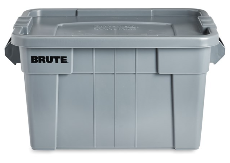 Brute Tote With Lid 20G/75L Gray