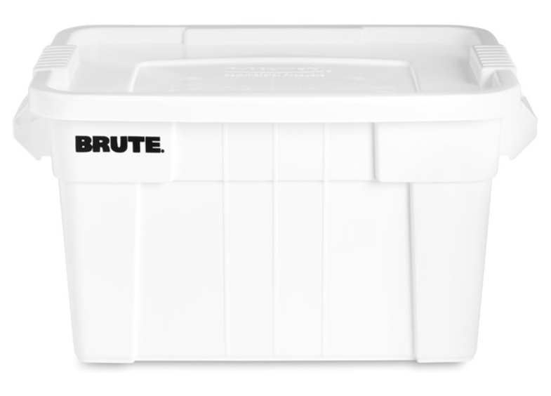 Brute Tote With Lid 20G/75L White 