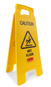 "Caution Wet Floor" Sign 2 Sided 26" Yellow