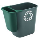 Side Bin Recycling Fits Wastebasket Large 5 QT Green