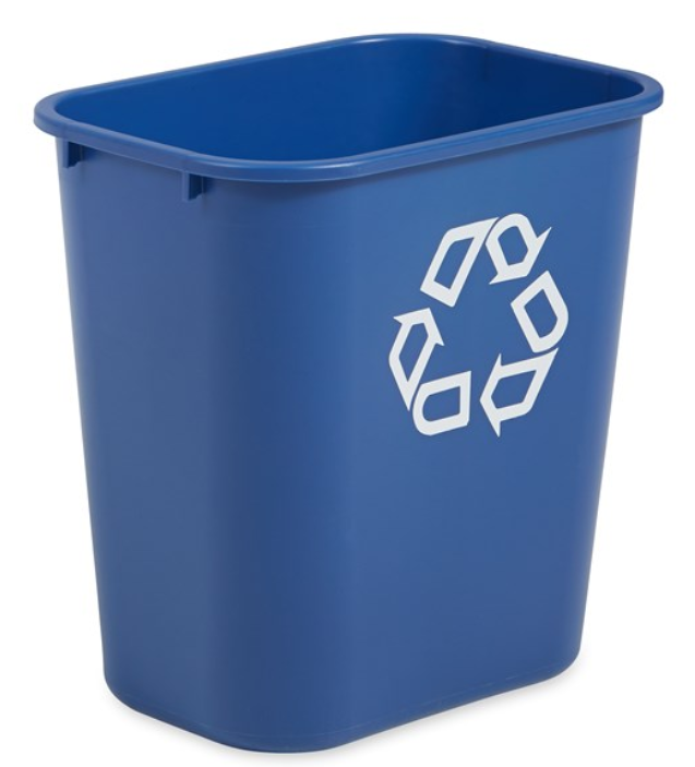 Wastebasket Recycling Medium 28Qt/27L Blue