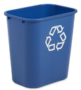 Wastebasket Recycling Medium 28Qt/27L Blue