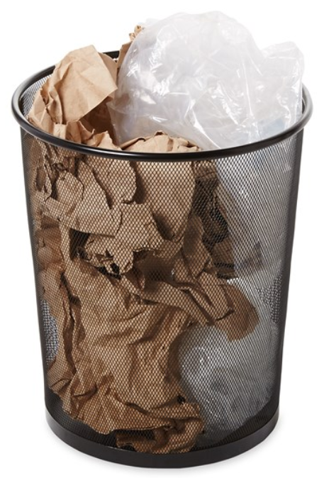 Concept Collection Open Top Wastebasket 5 Gal Black 