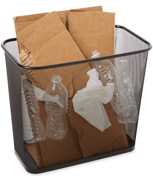 Concept Collection Open Top Wastebasket 7.5 Gal Black 