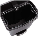 Step-on Slim Jim Stainless Steel Front Step With Dual Liner 24Gal Black 