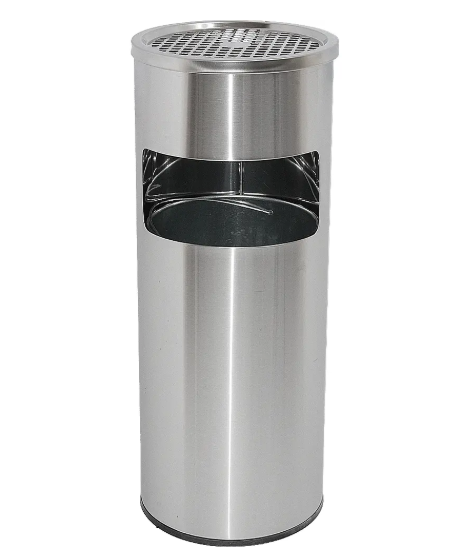 Stainless Steel Bin with Ashtray HS-12A-16L 