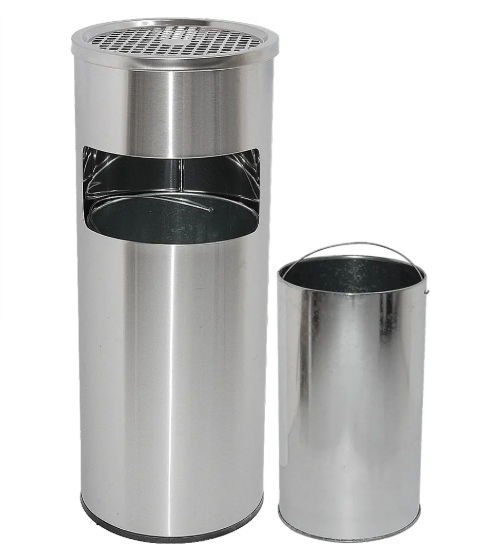 Stainless Steel Bin with Ashtray HS-12A-16L 
