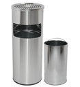 Stainless Steel Bin with Ashtray HS-12A-16L 