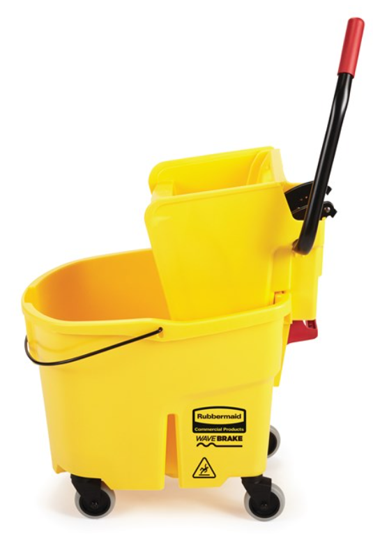 Wavebrake Side Press Bucket And Wringer 35QT Yellow 