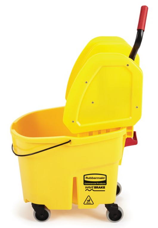 Wavebrake Down Press Bucket and Wringer 35QT Yellow