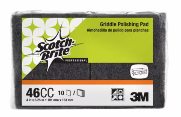 46 Scotch-Brite™ Griddle Polishing Pads, Black 101X133mm, 20/Case