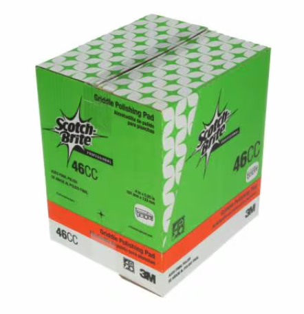 46 Scotch-Brite™ Griddle Polishing Pads, Black 101X133mm, 20/Case