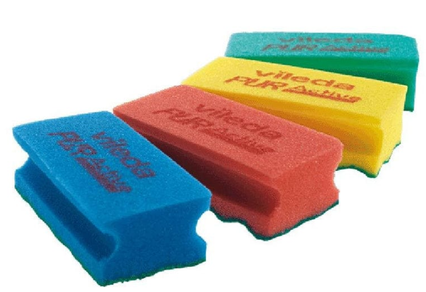 PUR Active Non Abrasive Sponge Yellow Vileda 15x7cm 10Pc/Pkt