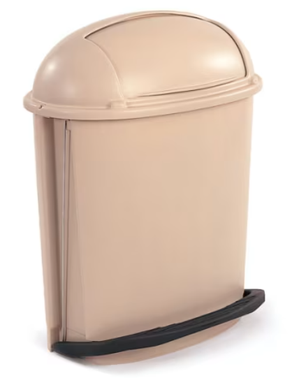Pedal Roll Top Container Beige