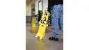 Multilungual "Caution" Stable Safety Sign 2 Sided 26" Yellow