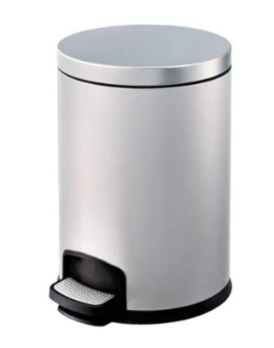 Stainless Steel Pedal Bin Brush Finish, Finger Print Resistant 5L (252(L)X213(W)X295(H)mm)
